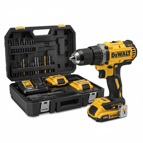 Taladro Inalámbrico DeWalt 128V vista frontal